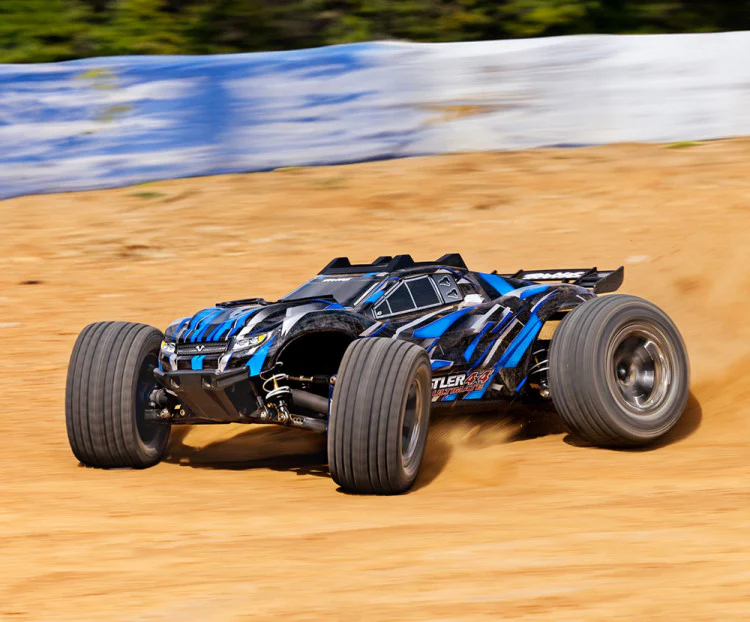 Combo Traxxas Rustler 4x4 Ultimate VXL bleu 1/10 RTR - 67097-4 - Image 10