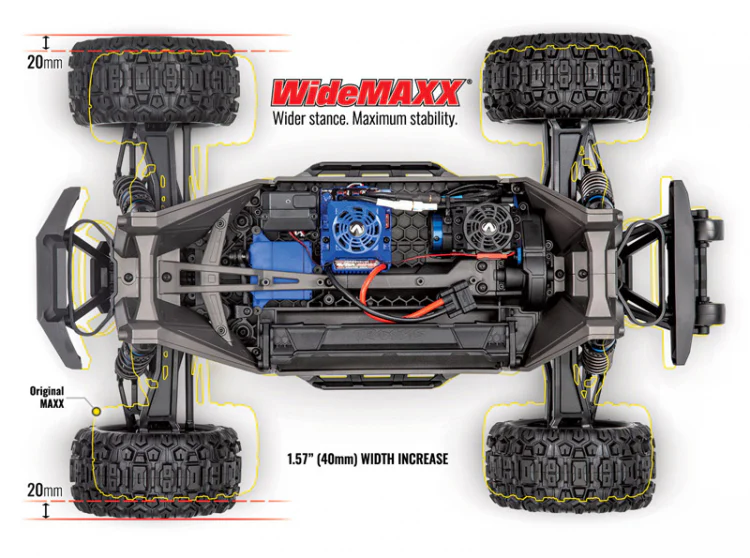 Méga Combo 6700 Traxxas Wide-MAXX 4S vert 89086-4 - 1/10 - Image 6