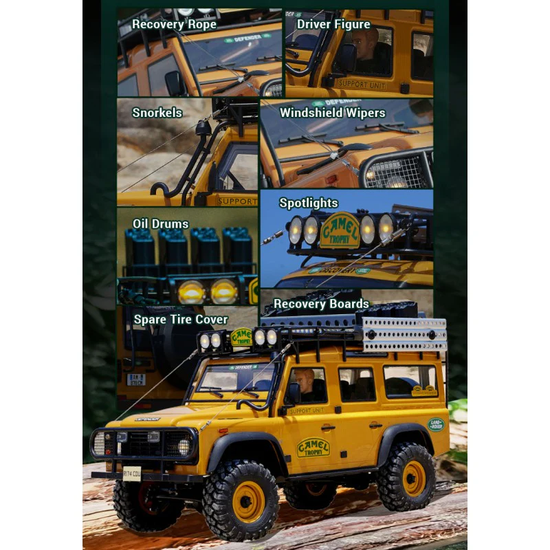 Crawler FMS 1/10 Land Rover Discovery 1st-Gen FCX10 Scaler ARTR kit (RS) FMS11043RS - Image 9