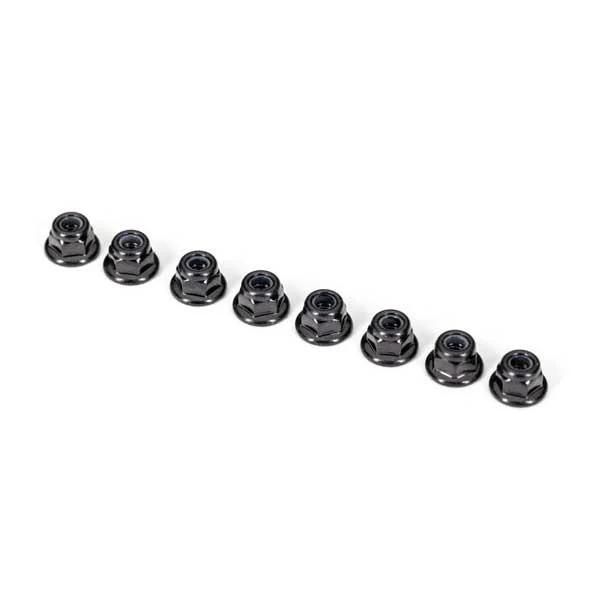 Écrous d'arrêt M3mm avec bride noir (8) Traxxas 2744X