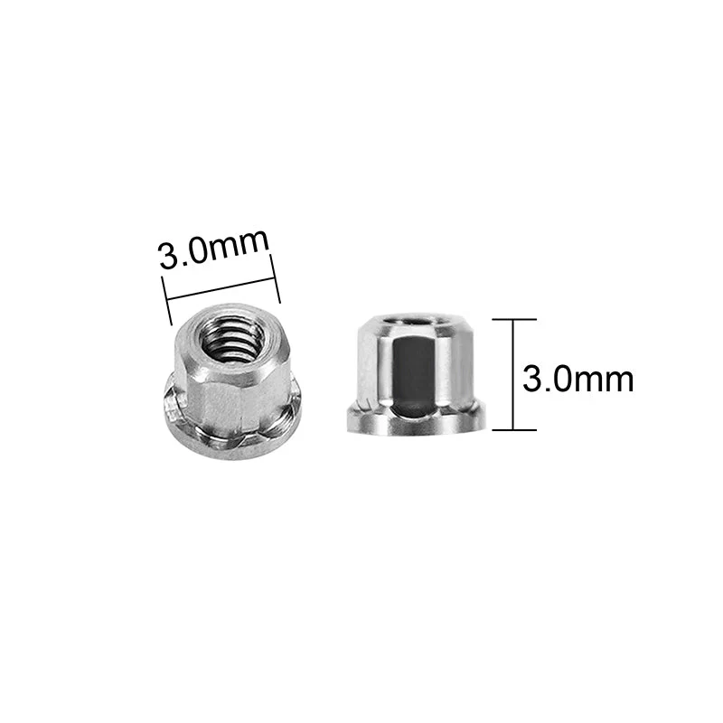 Écrous Injora M2 en acier inoxydable pour SCX30 1/30 - Image 2