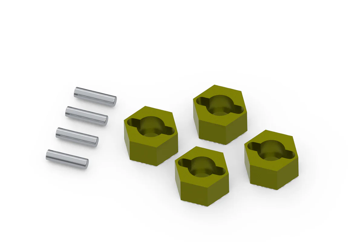 Ensemble de moyeu hexagonal de 7 mm (laiton/4 pièces) HP161153
