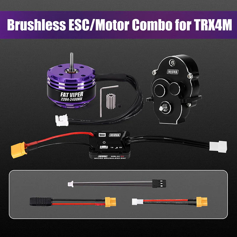 ESC brushless étanche MBL32 G2 et moteur 2204 Fat Viper pour 1/18 TRX4M - MBL32G2-INM17 - Image 5