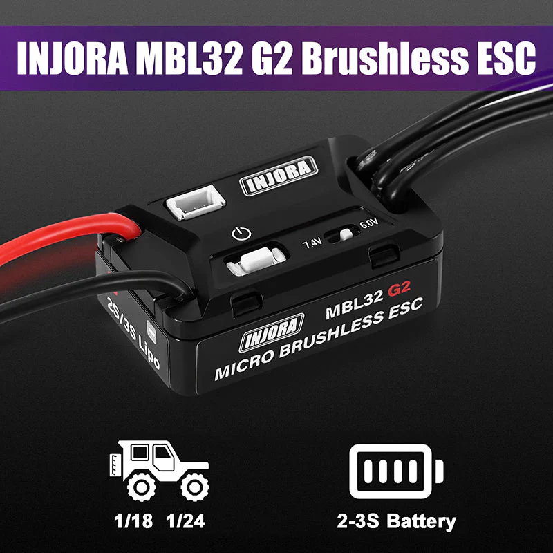 ESC brushless étanche MBL32 G2 et moteur Purple Viper 1721 pour TRX4M 1/18 - MBL32G2-INM19-4M - Image 2