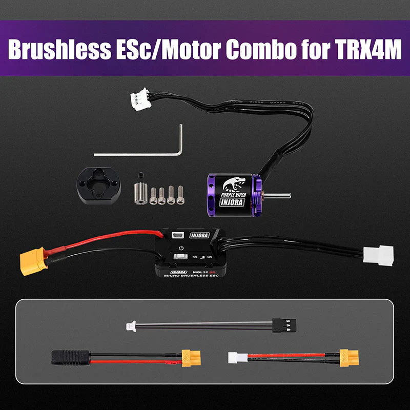 ESC brushless étanche MBL32 G2 et moteur Purple Viper 1721 pour TRX4M 1/18 - MBL32G2-INM19-4M - Image 6