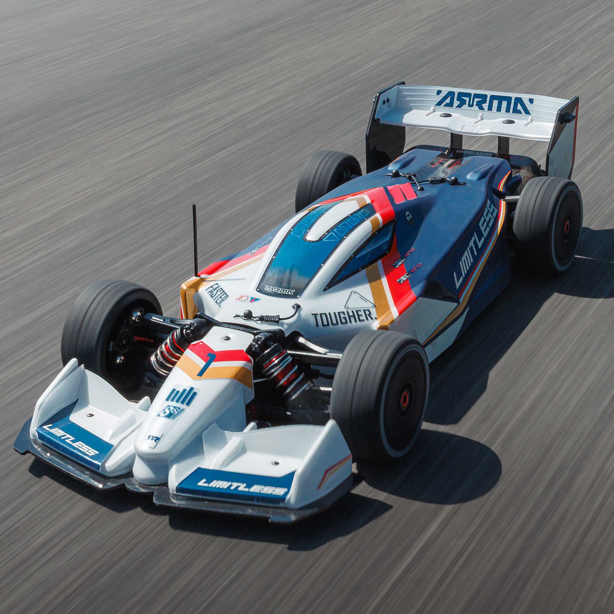 Formule 1 Limitless ARRMA 1/7 8S AVC 4X4 RTR Brushless Blanc/Bleu - ARA7816T2 - Image 12