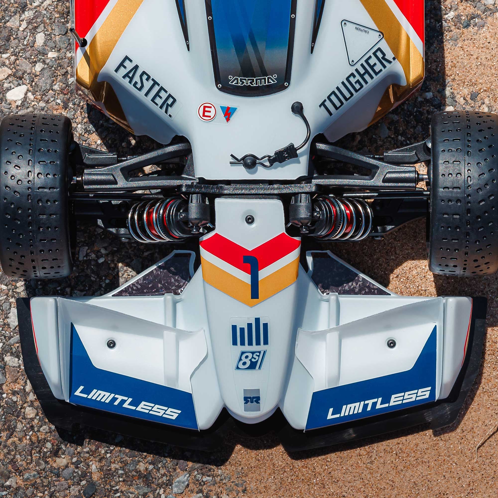 Formule 1 Limitless ARRMA 1/7 8S AVC 4X4 RTR Brushless Blanc/Bleu - ARA7816T2 - Image 15