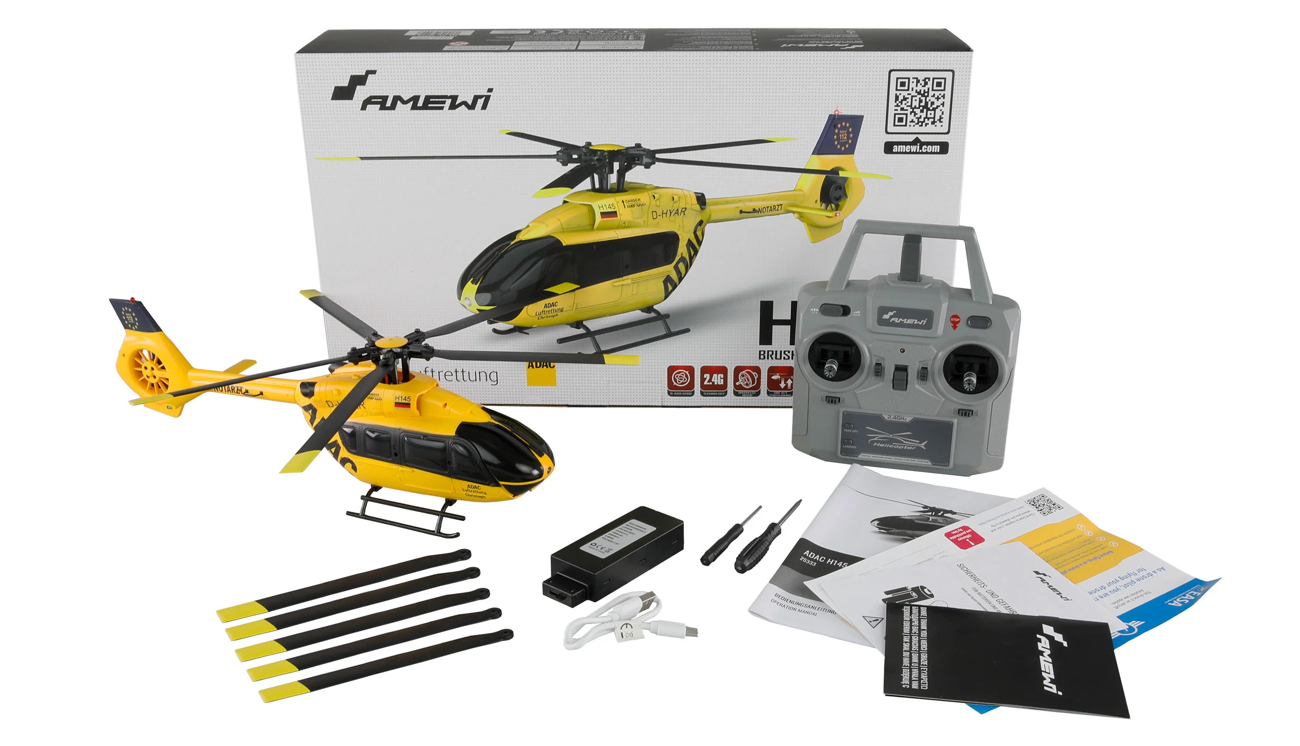 Hélicoptère brushless ADAC X145 6 canaux 6G RTF - 25333 - Image 2