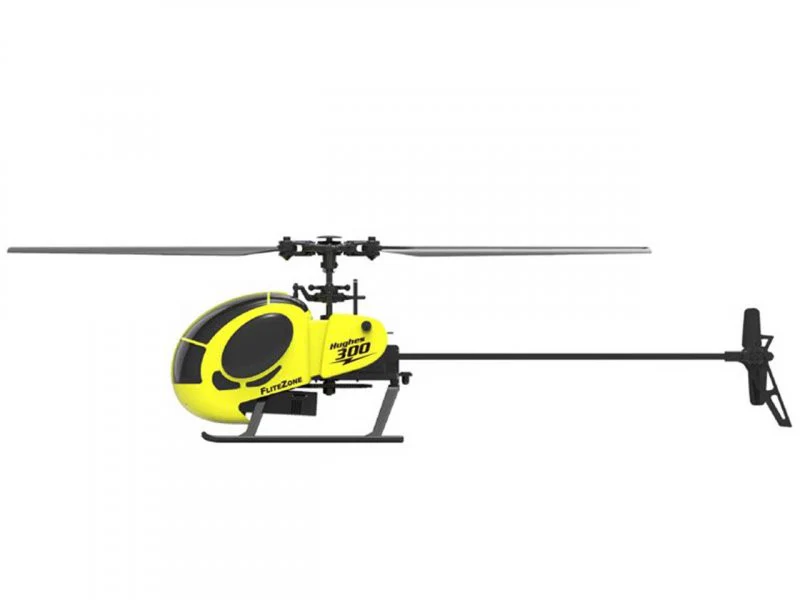 Hélicoptère RC mono pale Hughes 300 RTF jaune 15491 - Image 4
