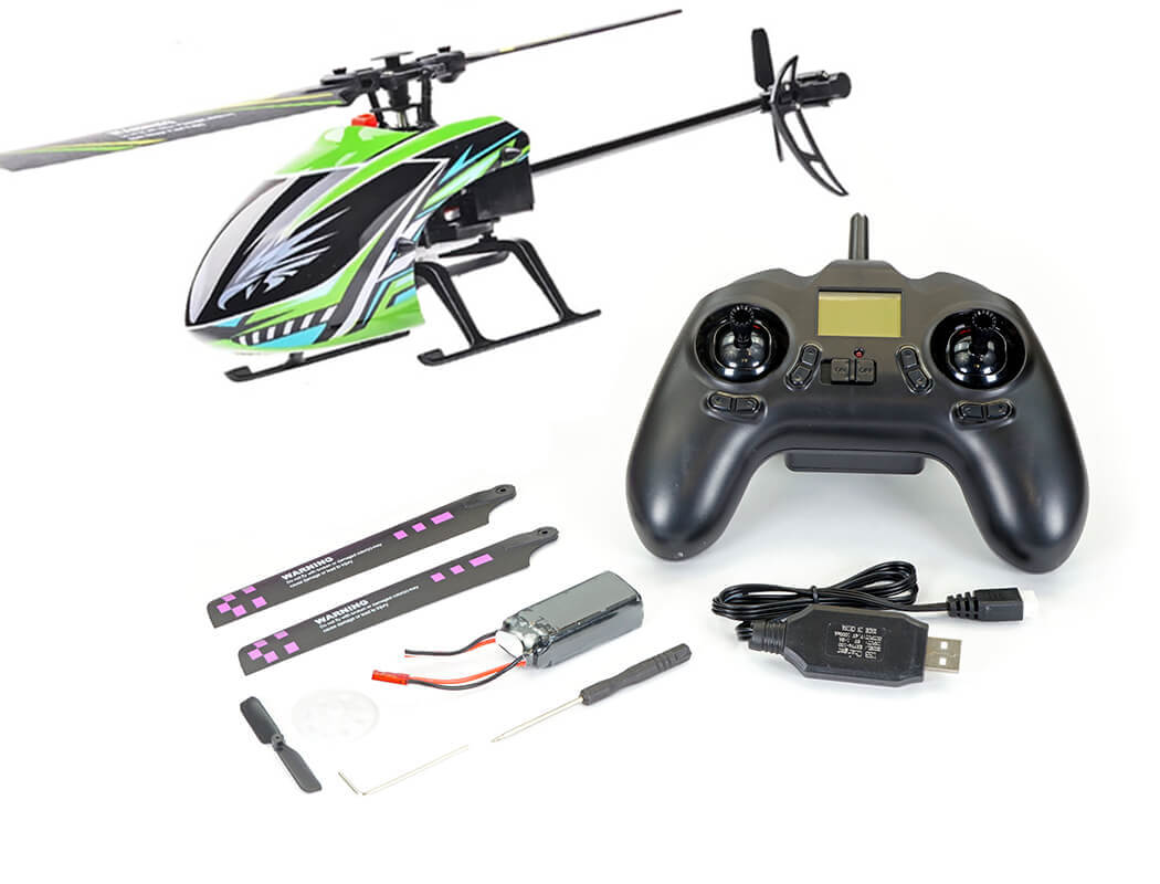 Hélicoptère RC Mono rotor Kootai F03 4 voies Flybarless vert - Image 2
