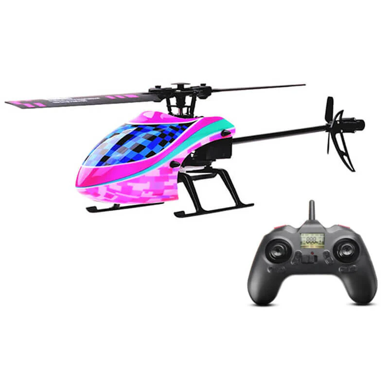 Hélicoptère RC Mono rotor Kootai F03 4 voies Flybarless violet bleu