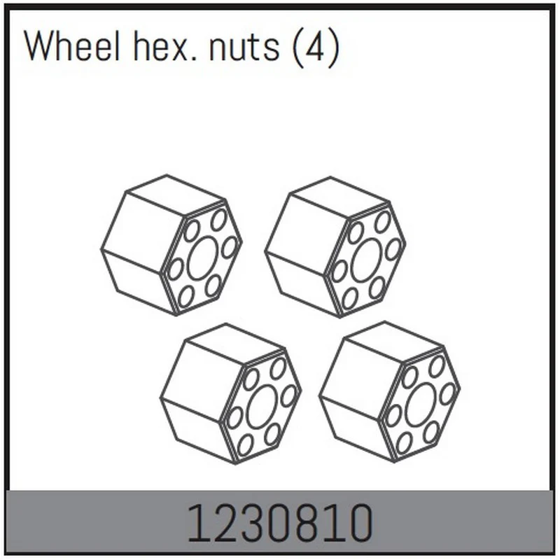 Hexagone de roue (x4) pour Absima Desert Rock Racer ADB1.4 - 1230810
