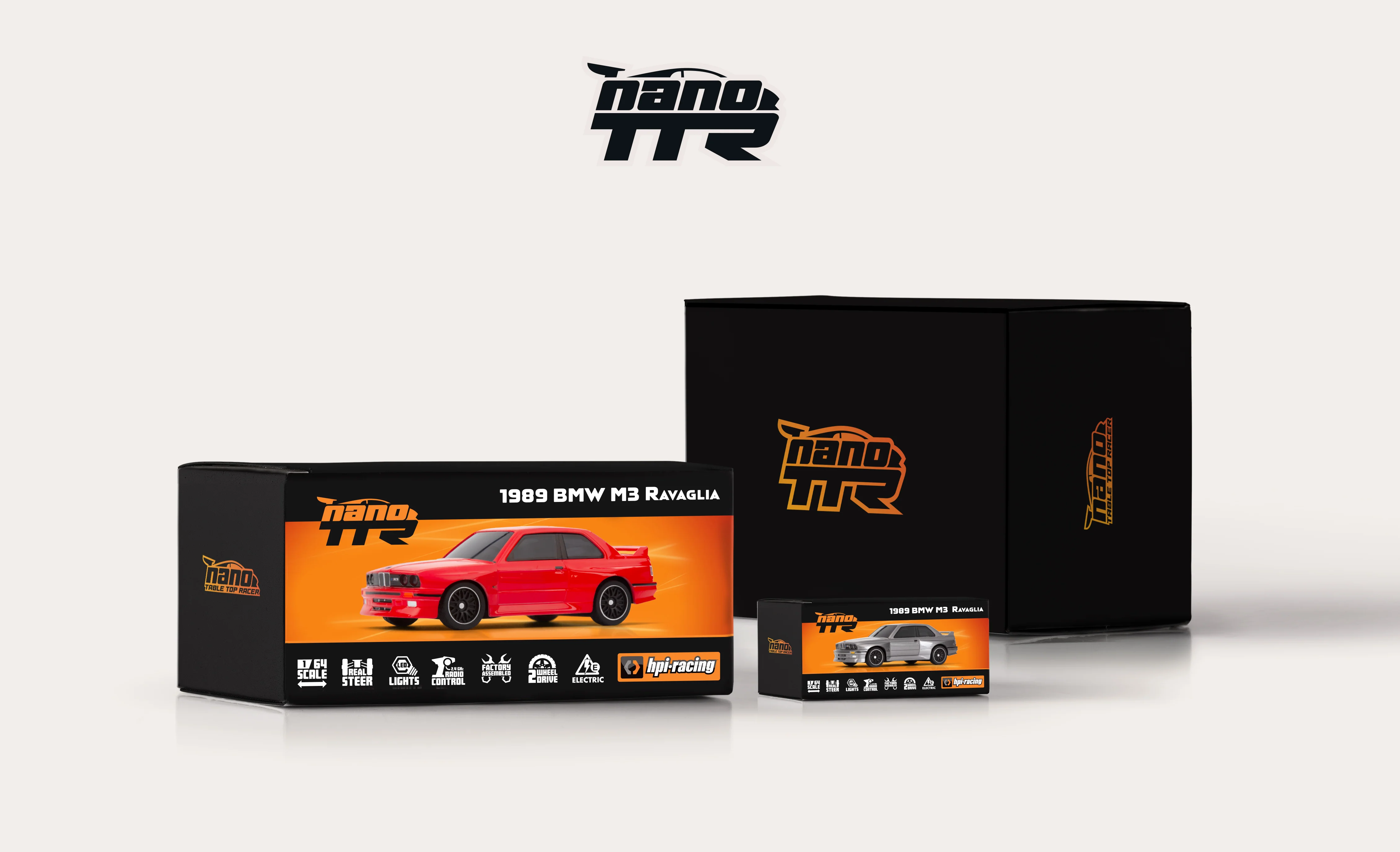 HPI 1/64 nano TTR 1989 BMW M3 E30 Ravaglia RTR-X 160991 grise - Image 8