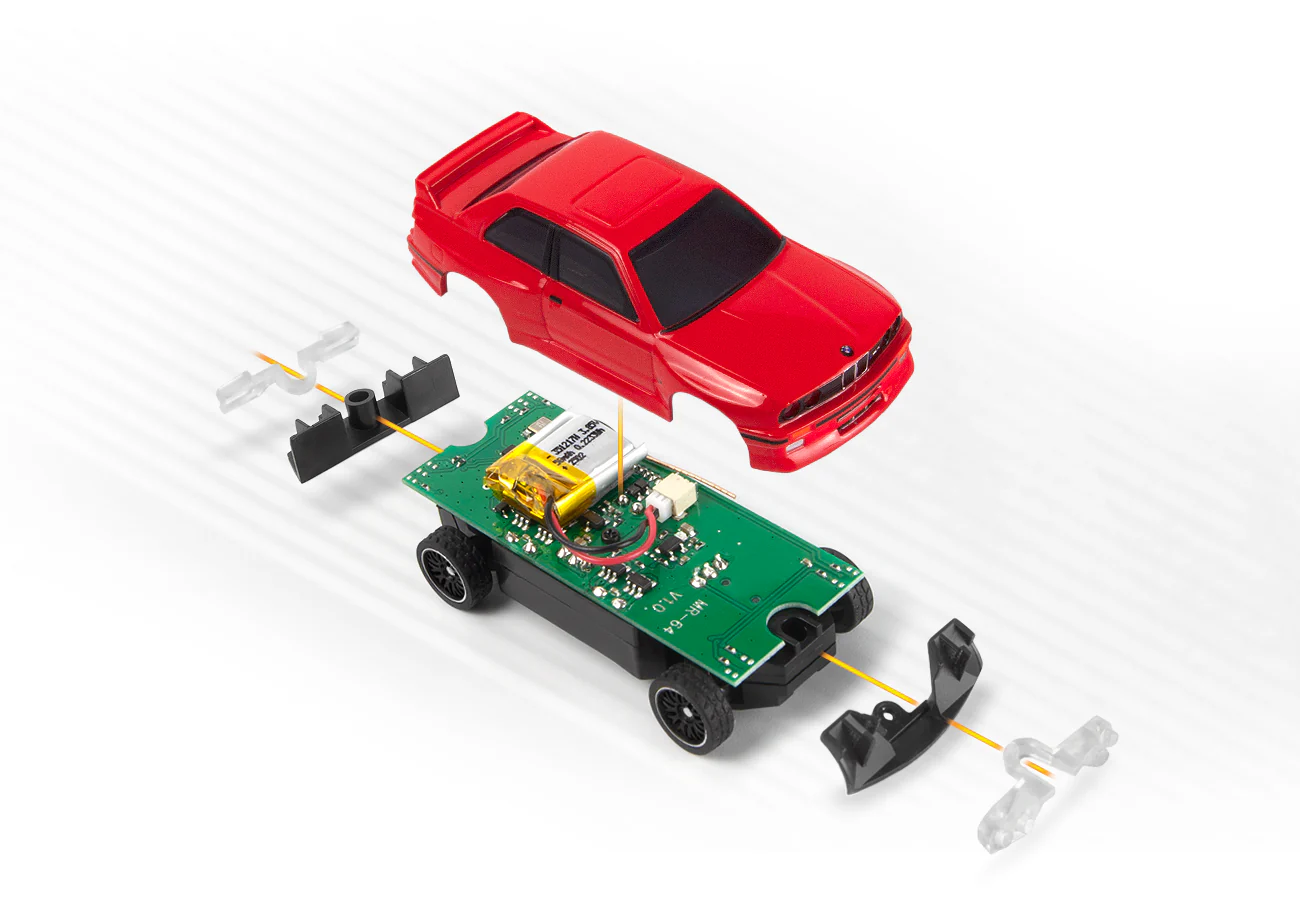 HPI 1/64 nano TTR 1989 BMW M3 E30 Ravaglia RTR-X 160990 rouge - Image 2