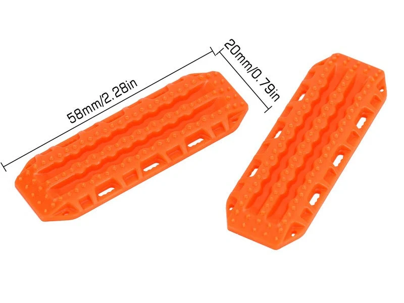 Injora 2 plaques sable orange pour mini crawlers 1/24 1/18 RC - Image 2