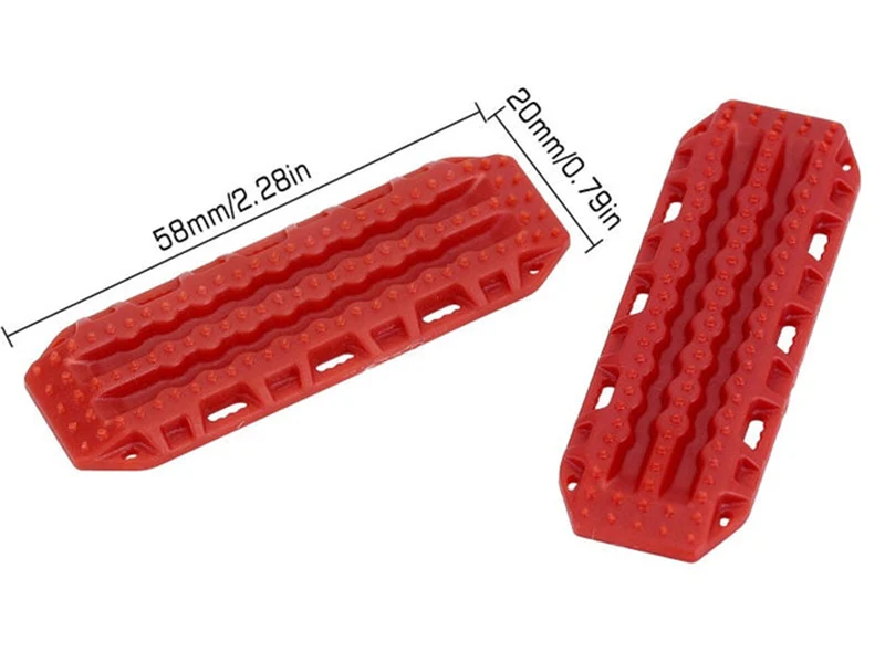 Injora 2 plaques sable rouge pour mini crawlers 1/24 1/18 RC - Image 2