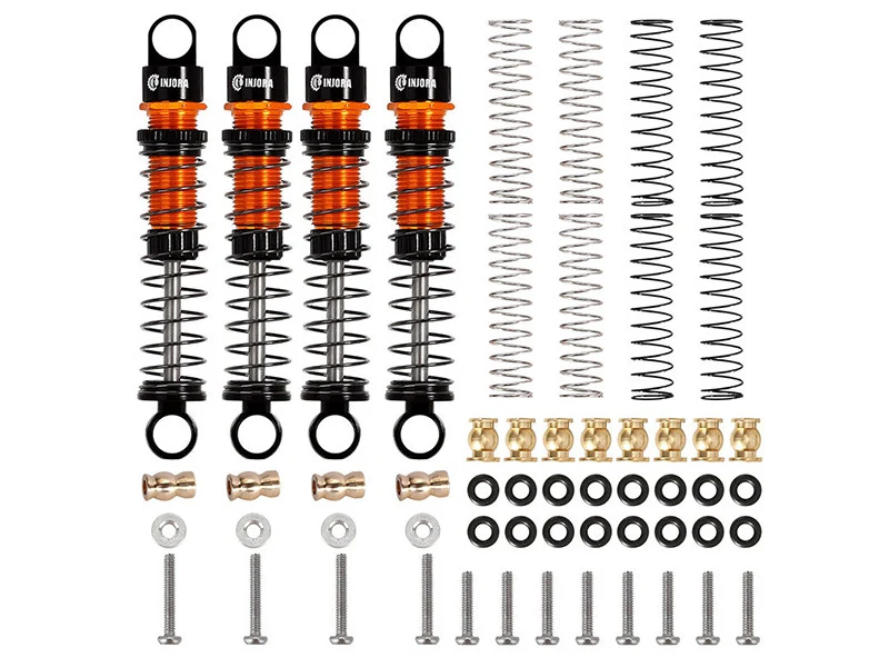 Injora 45mm Amortisseurs orange avec huiles pour FMS FCX24 FCX18