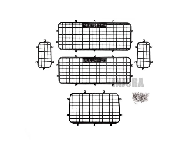 INJORA Filet de protection en maille de fenêtre en métal pour Traxxas TRX-4