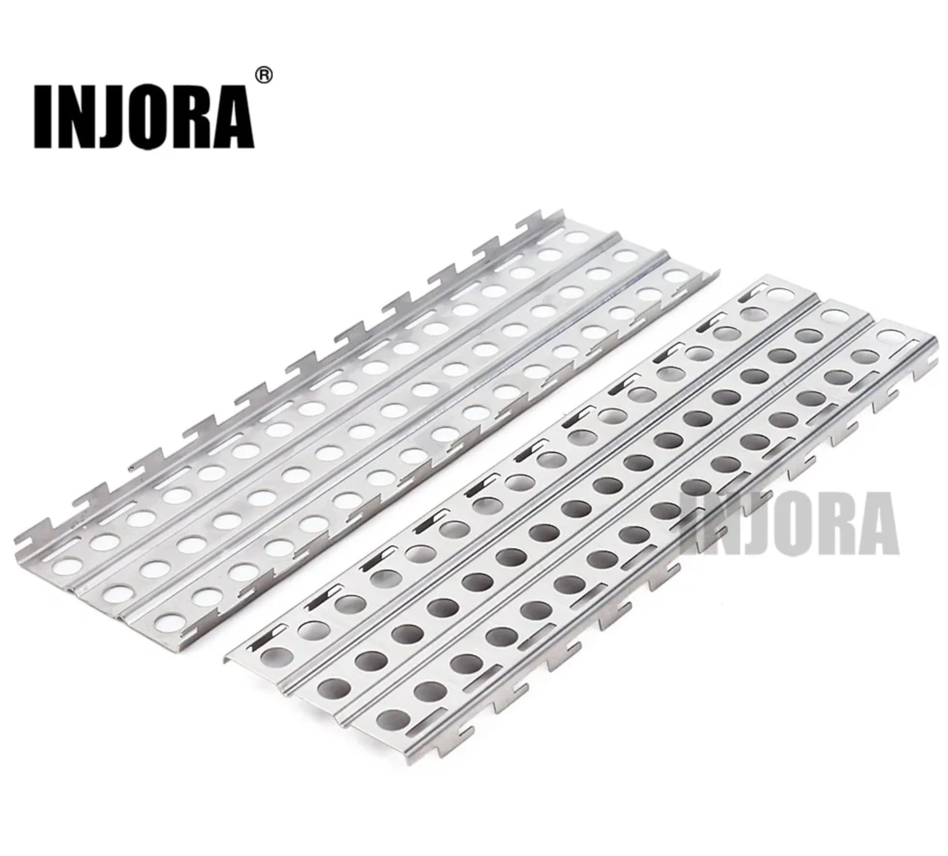 INJORA planches de récupération d'échelle de sable en métal 144x40mm pour crawler 1/10 (x2)