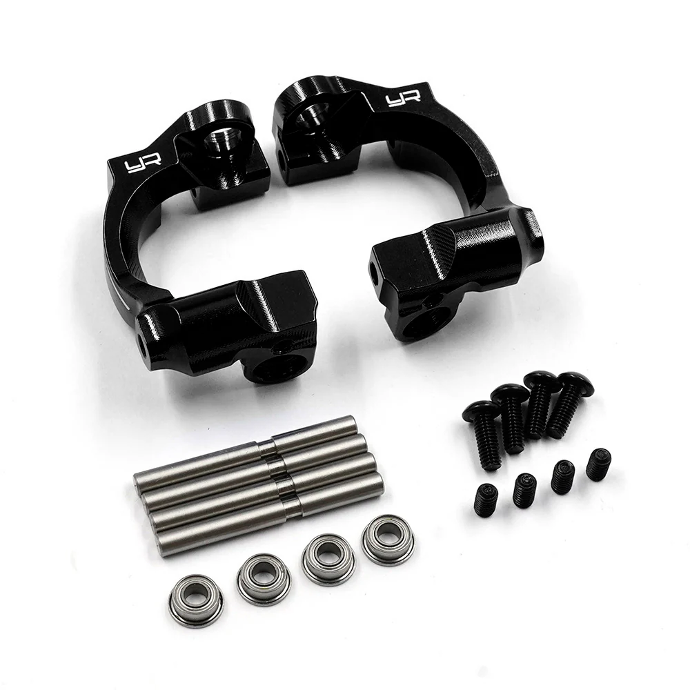 Jeu de moyeux avant C noir en aluminium pour Traxxas Mini Maxx Mini XRT