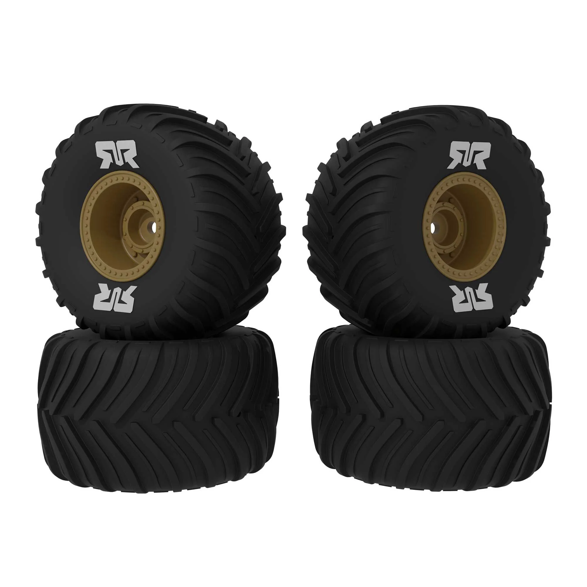Jeu de pneus dBoots Chevron MT collés bronze (2 paires) Quake/Gorgon GROM - ARA-2586