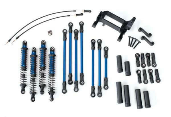 Kit Bras/Biellettes Long TRX-4 complet BLEU - Traxxas 8140X