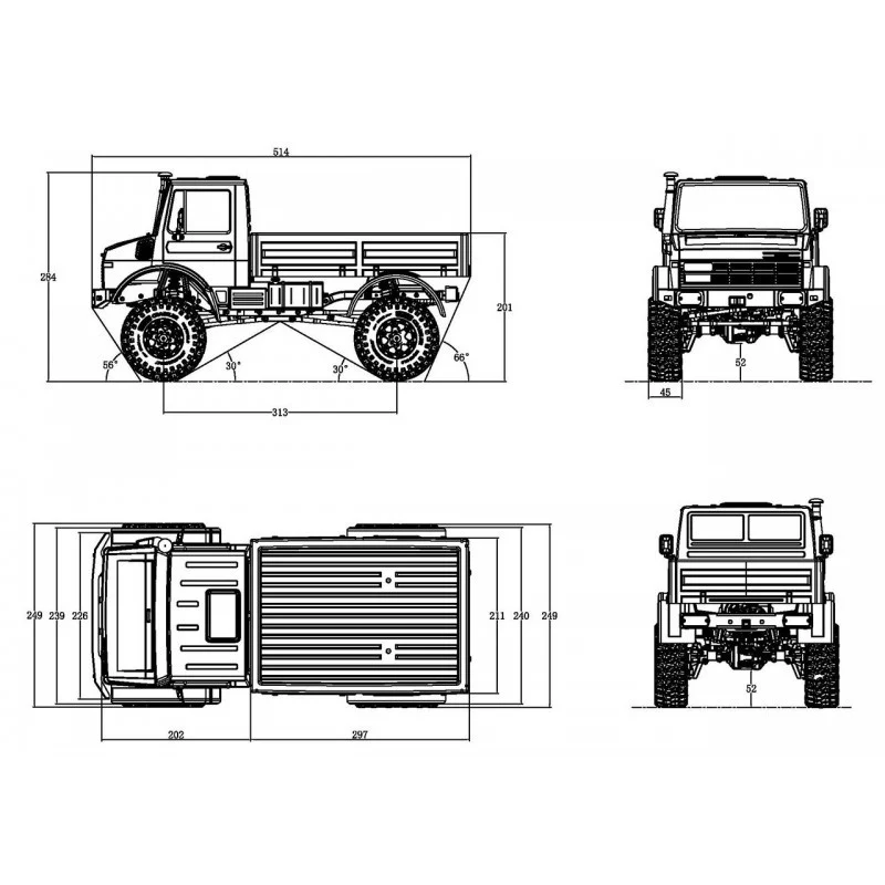 Crawler camion Cross RC NT4 1/10 RTR gris - CRO90100115 - Image 8