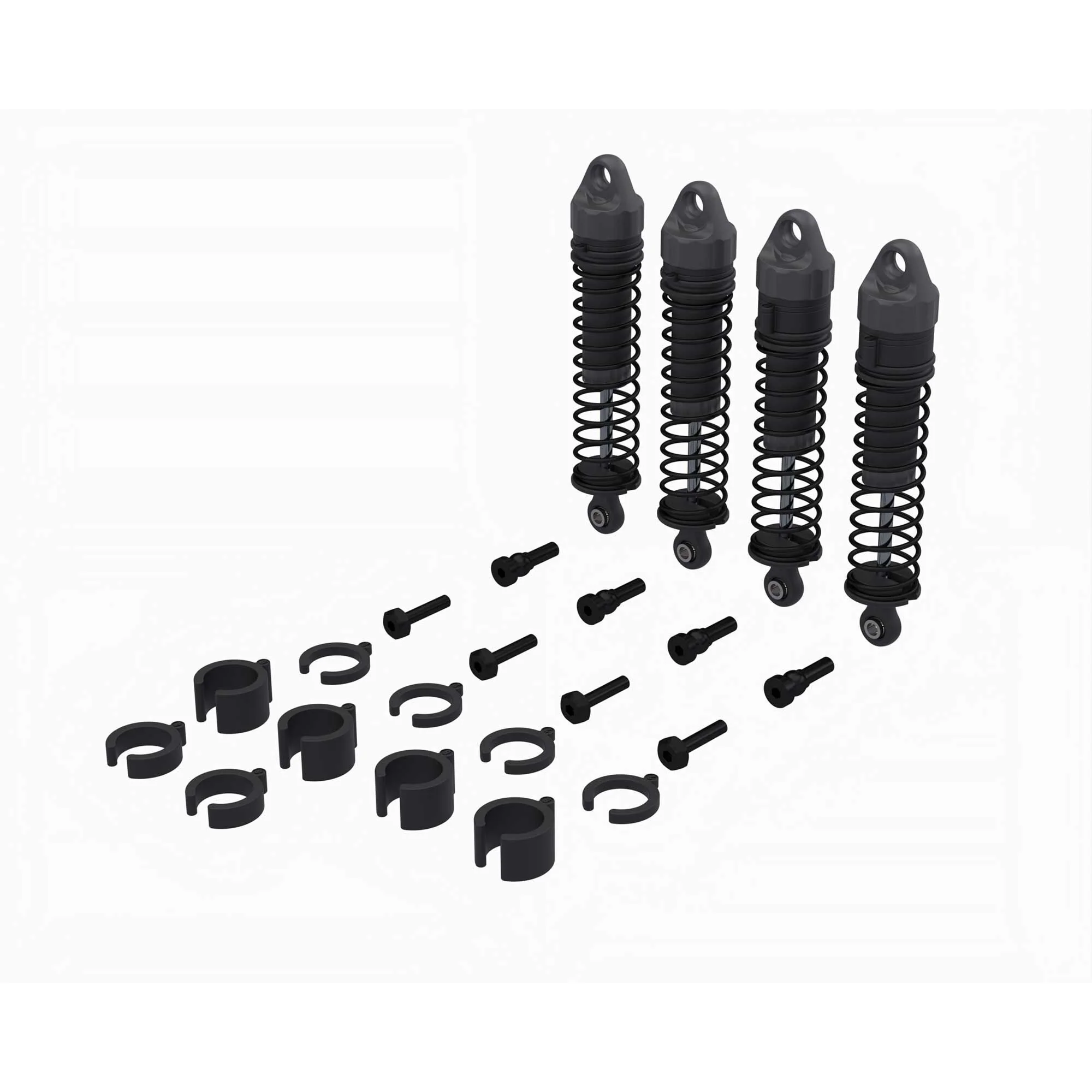 Kit d'amortisseurs 71 mm huile 500 cSt (x4) Arrma GROM - ARA-2591