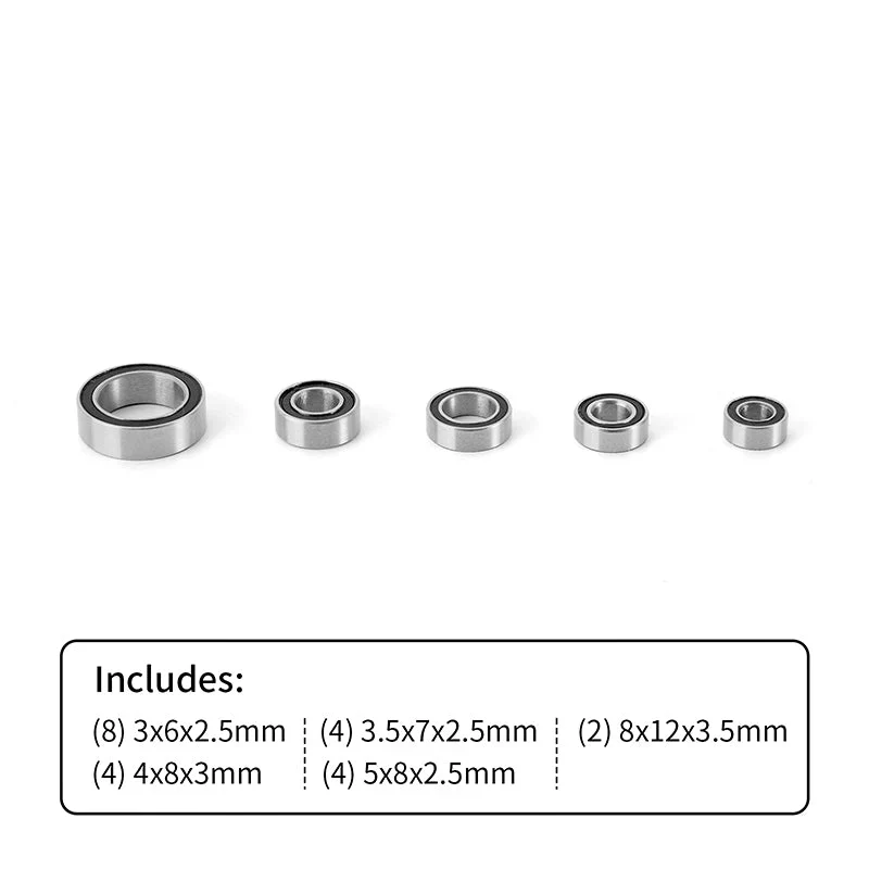 Kit de roulements en acier scellés INJORA pour TRX4M 1/18 (22 pcs) - 4M-03BK - Image 3