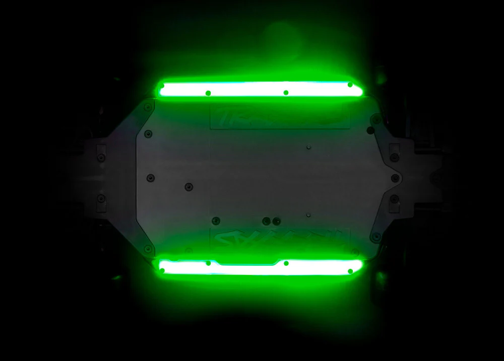 Kit d'éclairage LED pour bas de caisse vert 4-Tec - Traxxas 10590-GRN