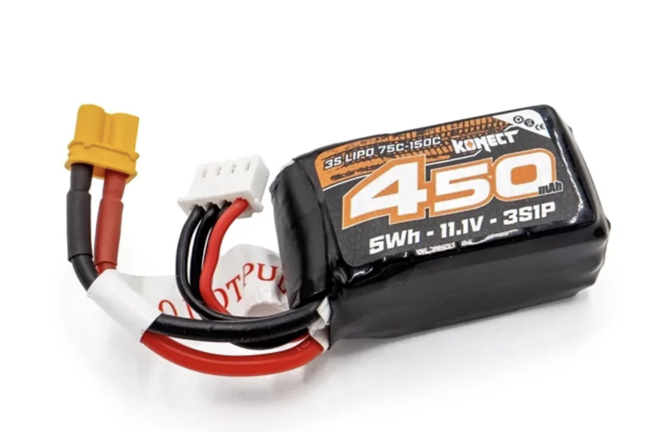 Konect Lipo 450mah 11.1V 75C 3S1P XT30 Crawler - KN-LP3S450