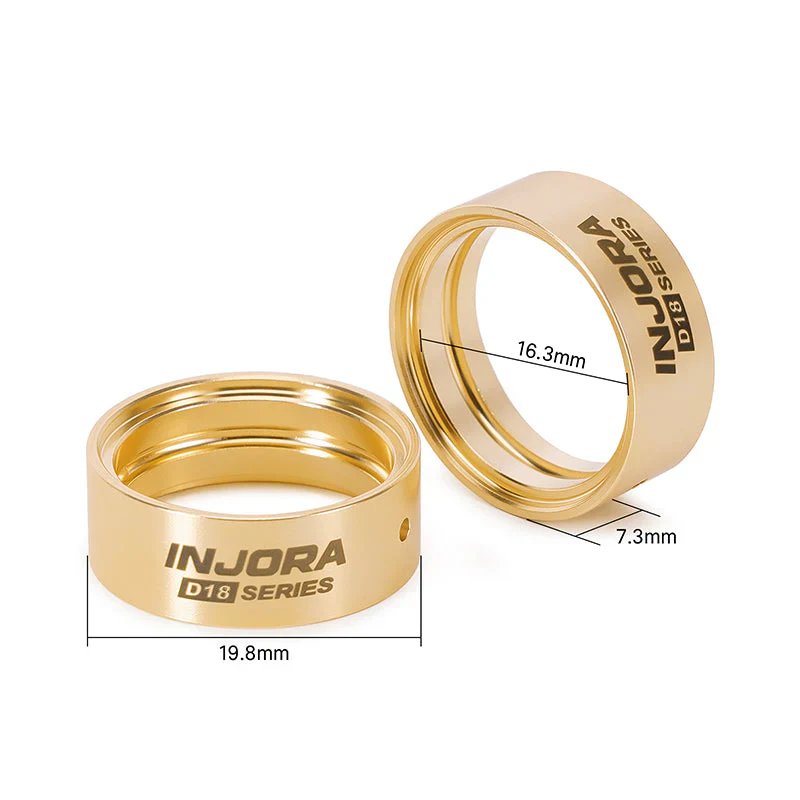Lestes intérieurs en laiton INJORA pour roues INJORA 0,7" D18 - Image 2