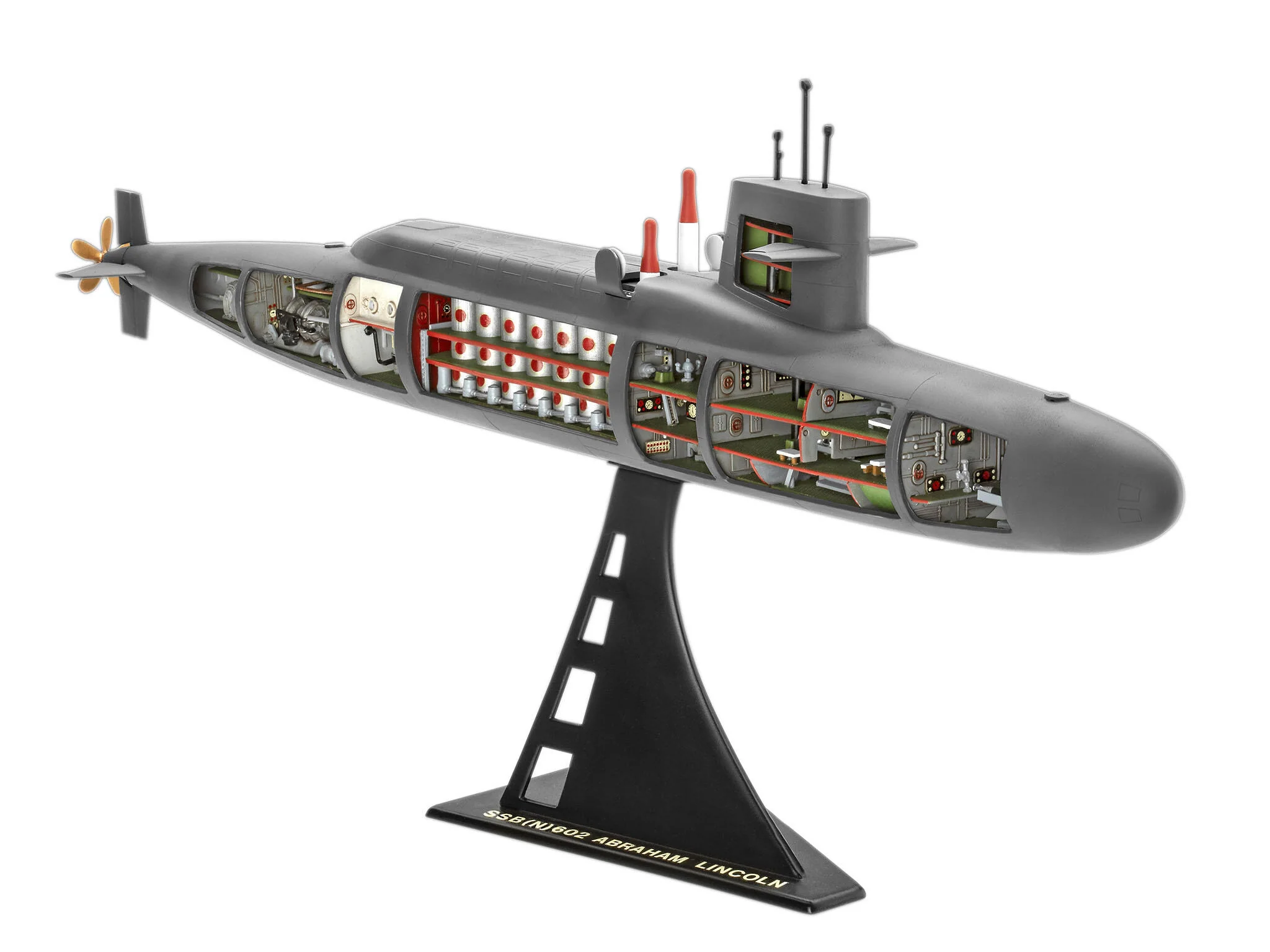 Maquette sous marin Revell 05185 S.S.B. Abraham Lincoln with Interior - Image 2