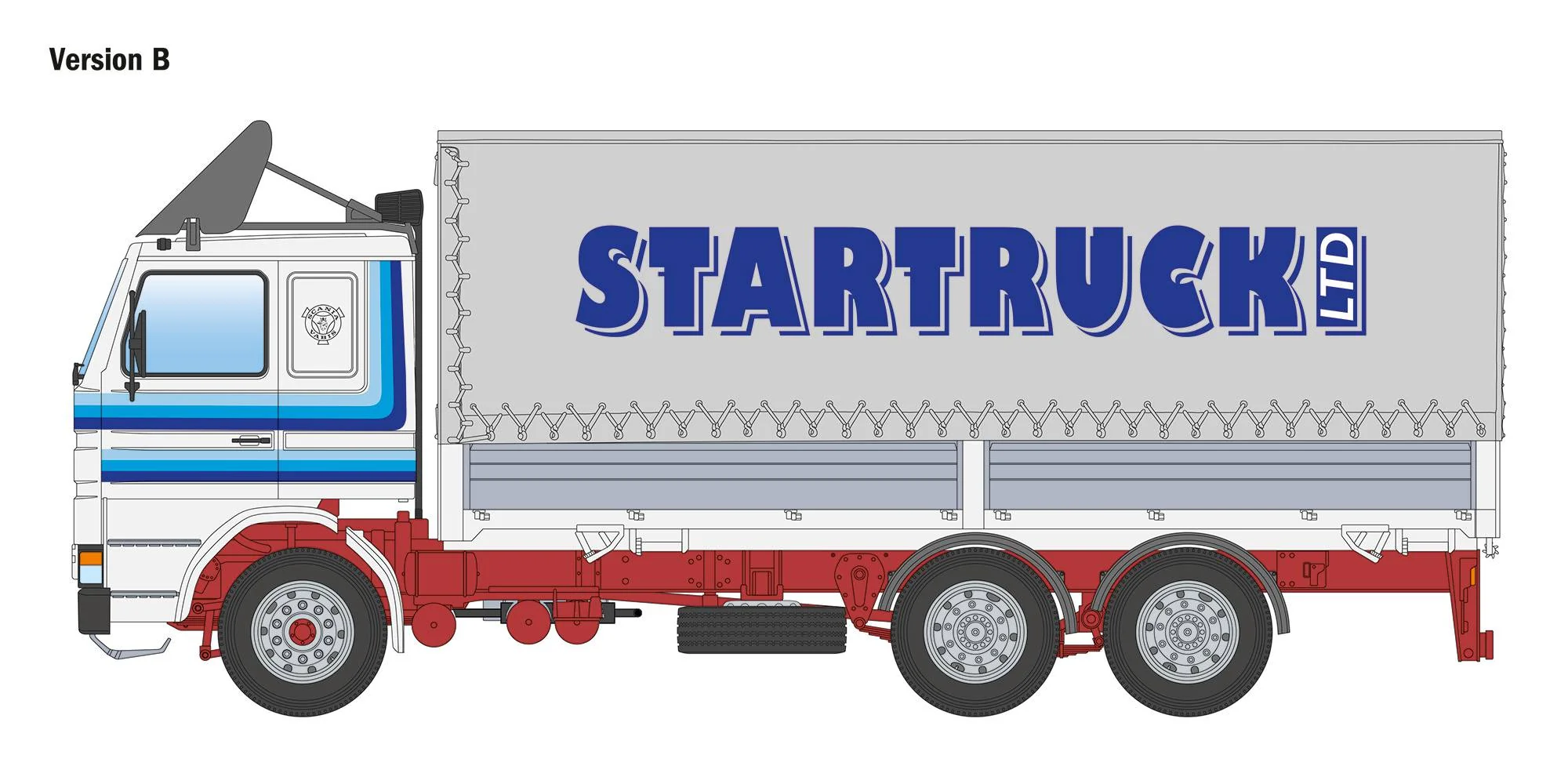 Maquette camion Scania 142H 6x2 Bâché - Italeri 90762 - Image 4