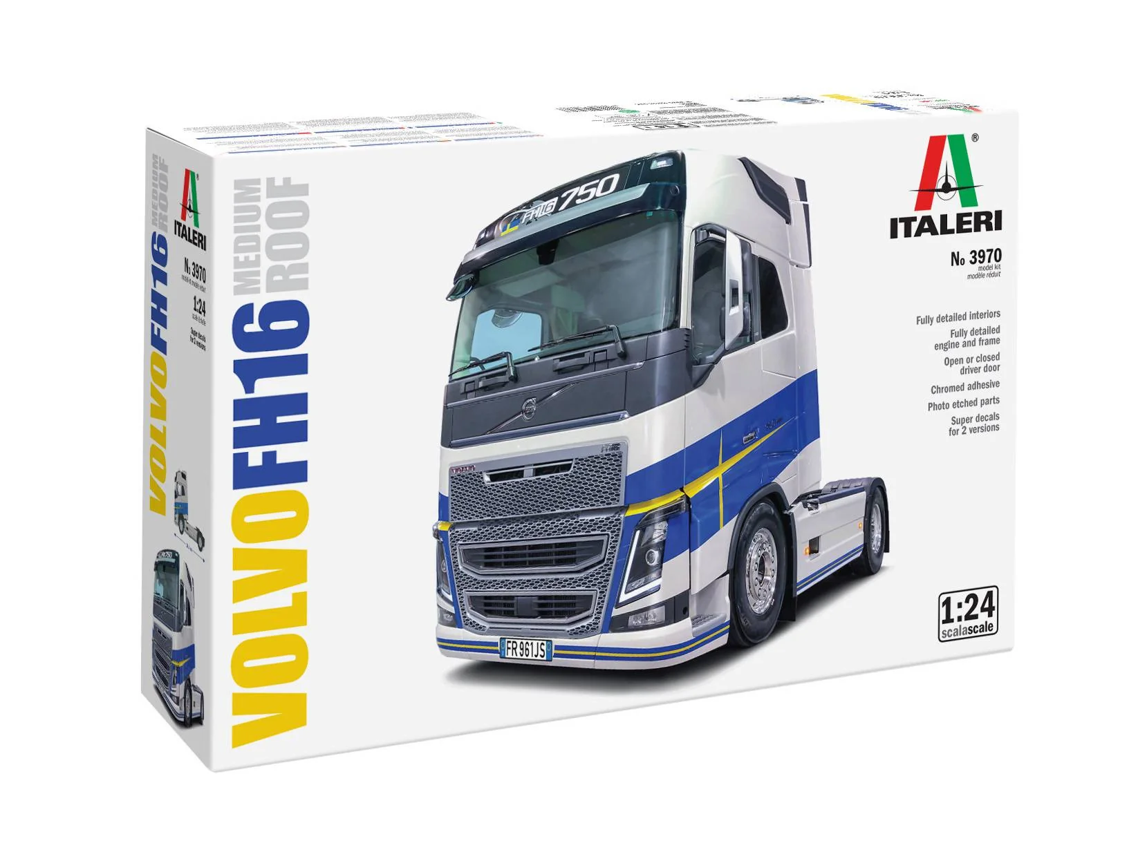 Maquette camion Volvo FH16 Medium Roof - Italeri 3970 - Image 3