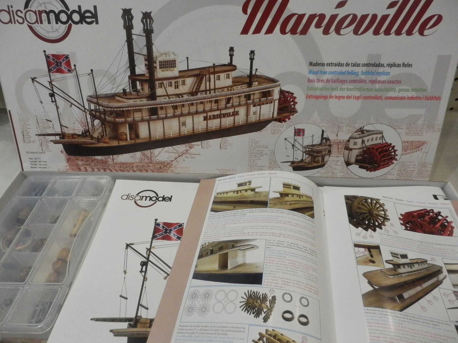 Maquette de bateau en bois Disarmodel 20174 - Marieville - 1:72 - Image 4