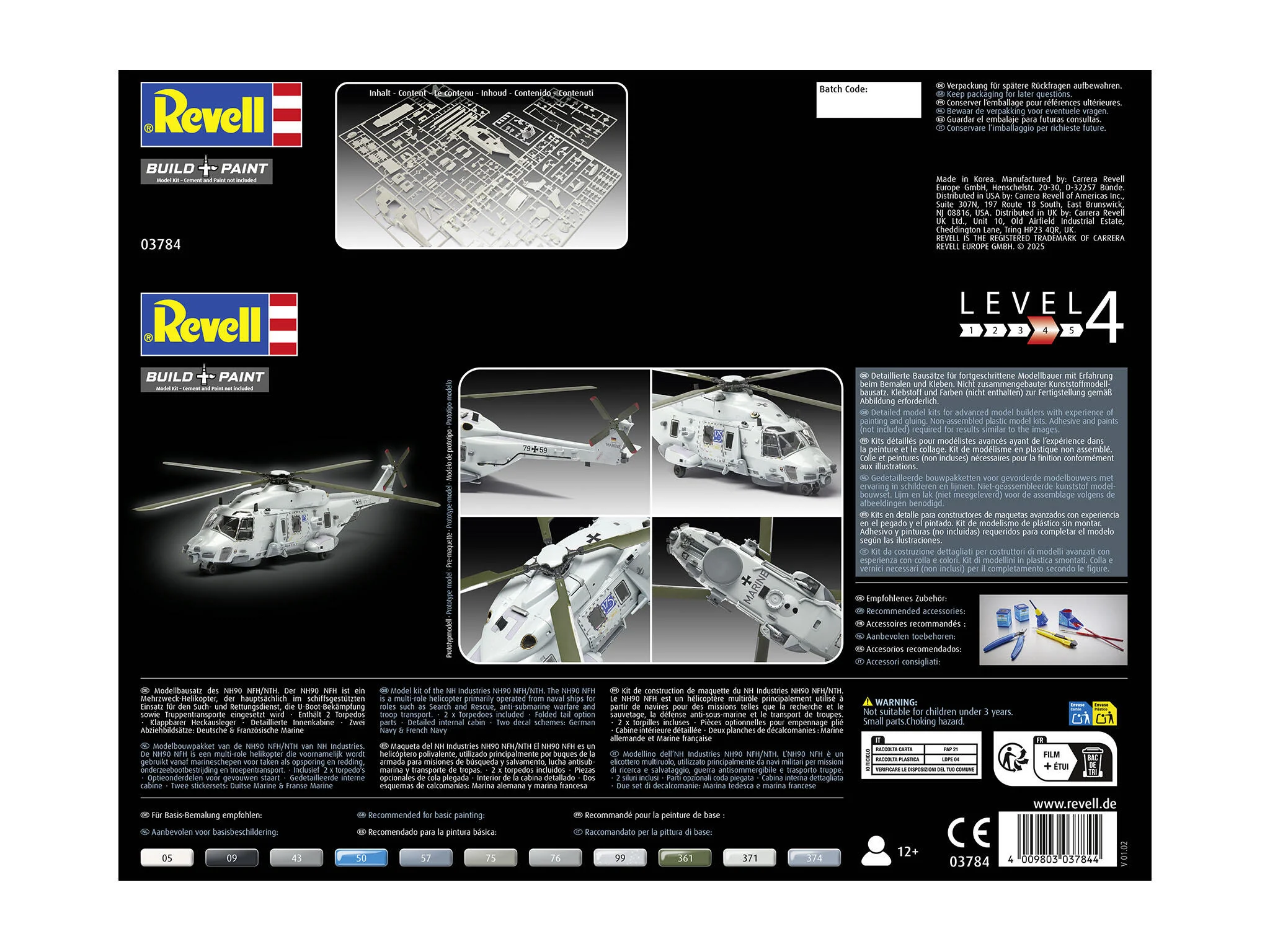 Maquette hélicoptère Revell 03784 NH90 NFH "Navy" - Image 4