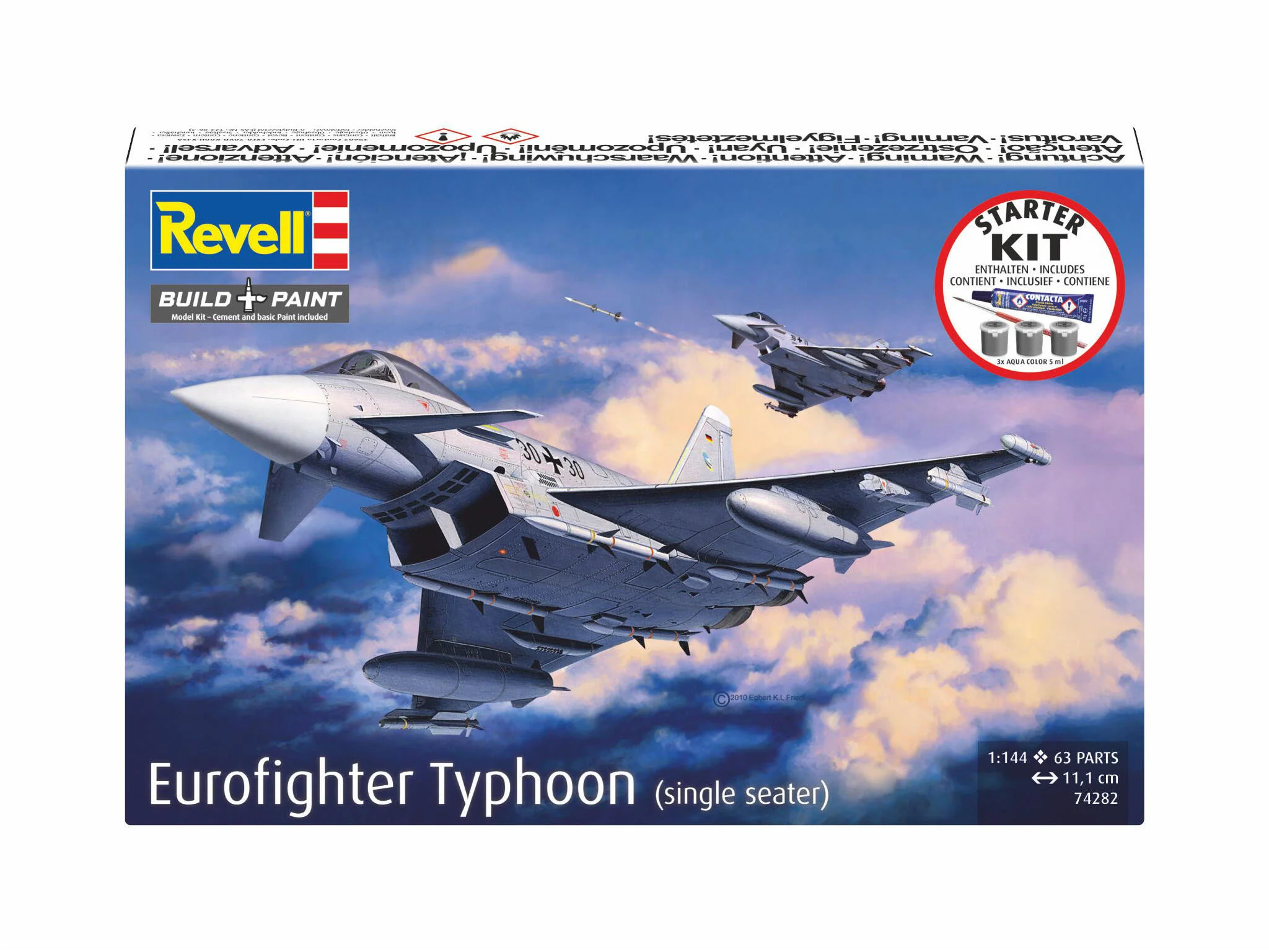 Maquette Revell Starter kit 74282 Eurofighter Typhoon (single seater) avec accessoires de base - Image 2