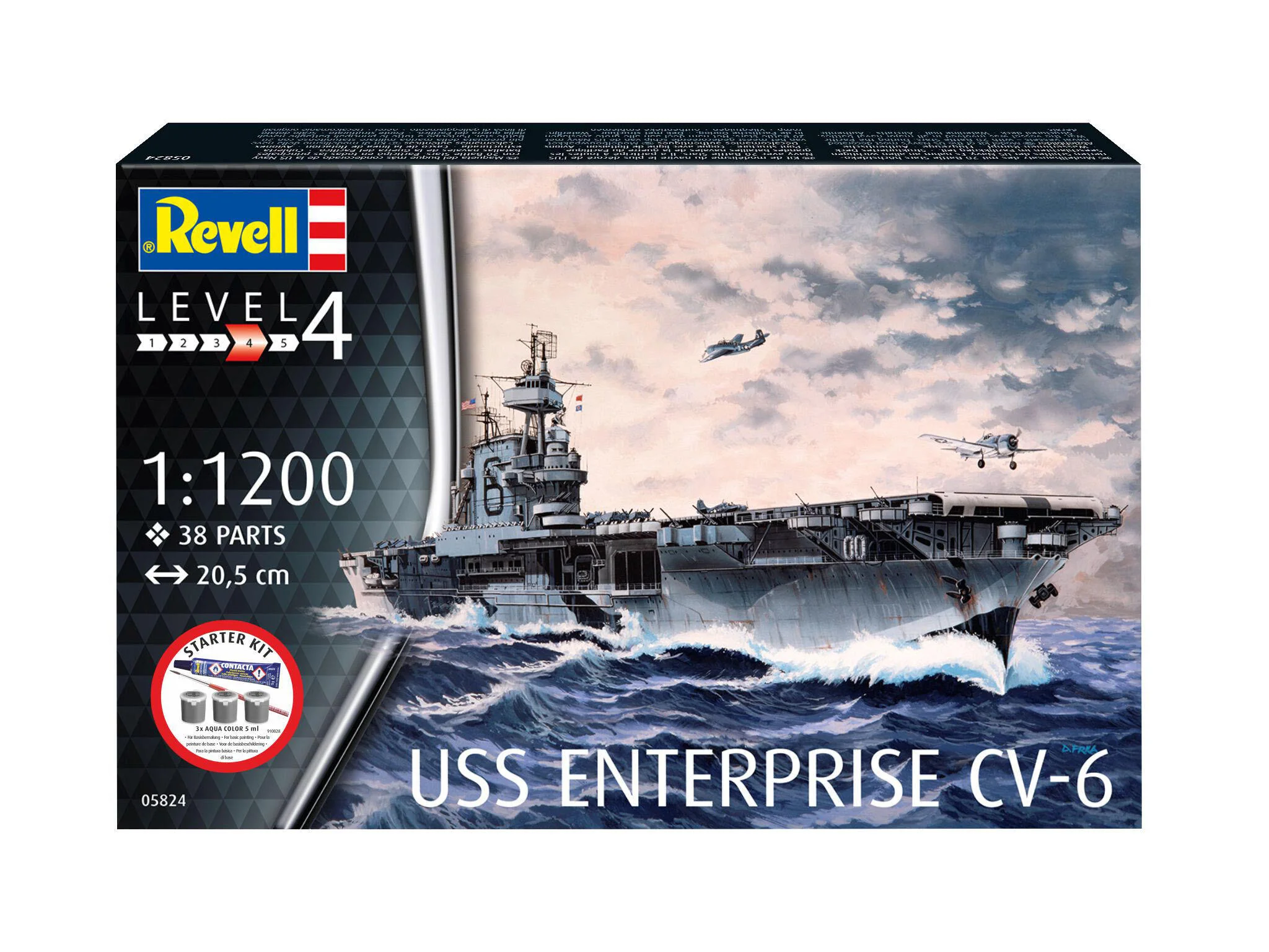 Maquette Revell Starter kit 75824 USS Enterprise CV-6 avec accessoires de base - Image 6