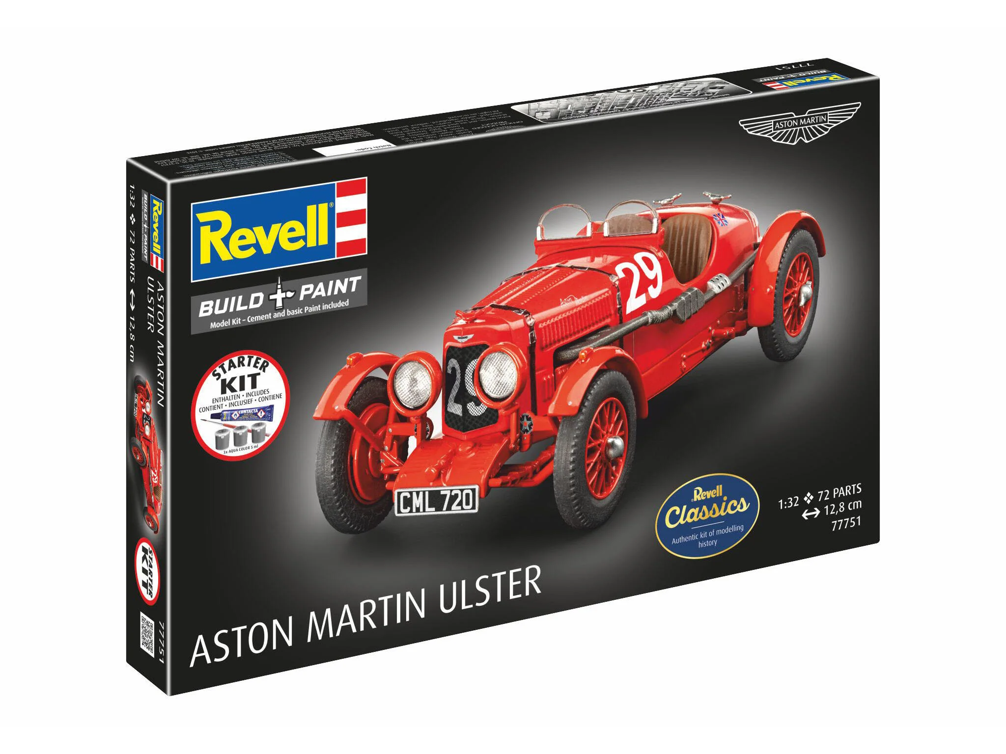 Maquette Revell Starter kit 77751 Aston Martin Ulster avec accessoires de base - Image 3