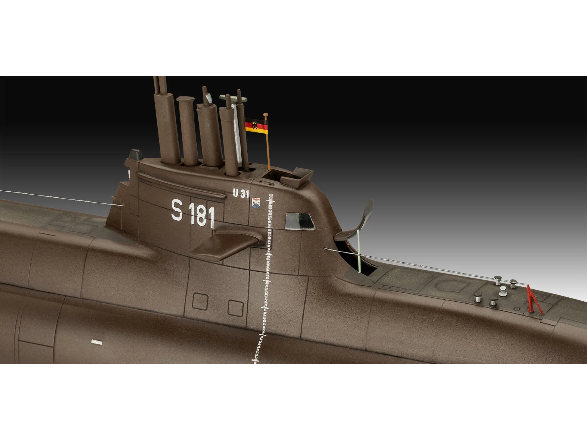 Maquette sous marin Revell 05186 70 Years Bundeswehr:Wilhelm Bauer,Type 206A,Class2 - Image 4