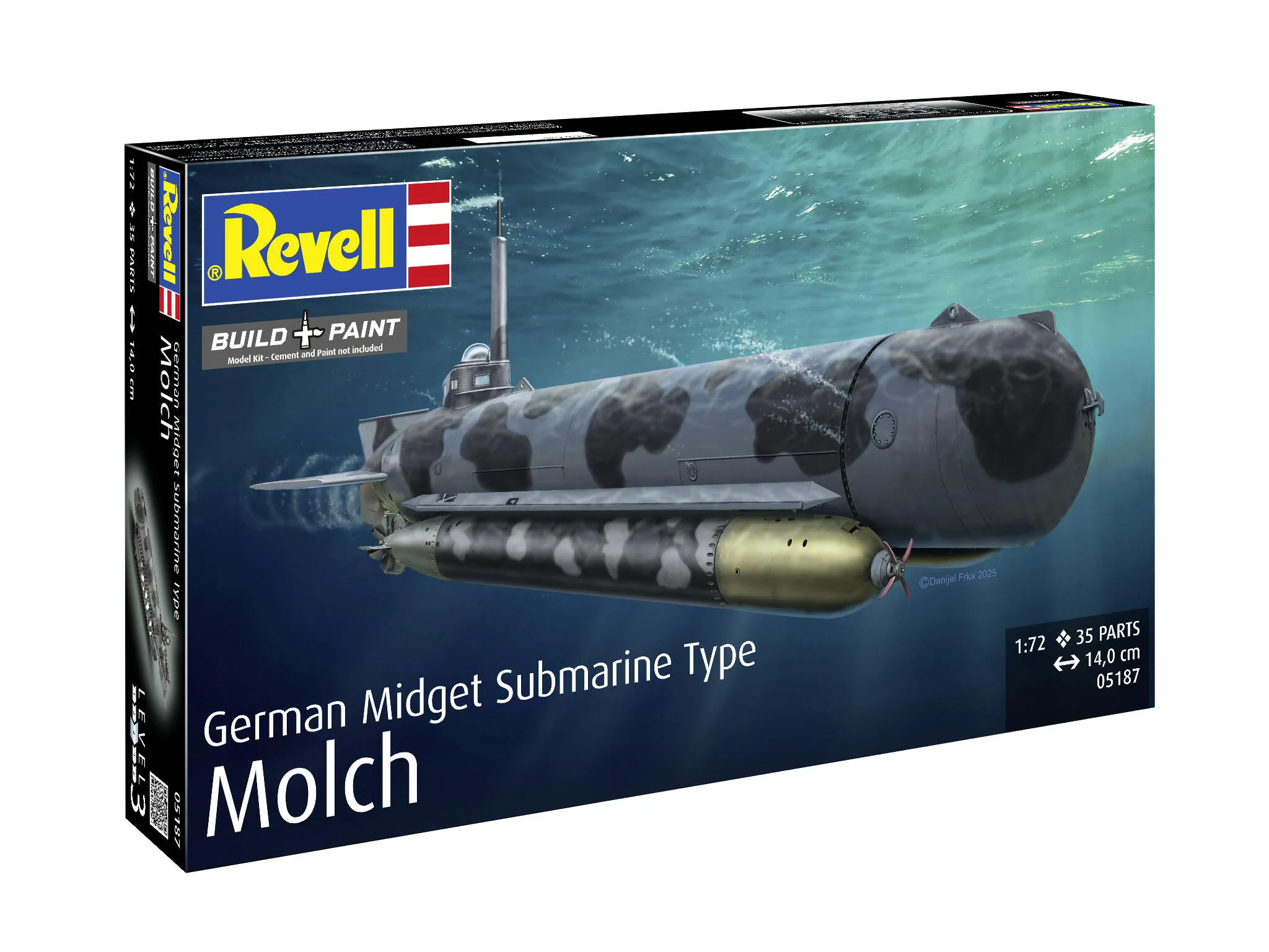 Maquette sous marin Revell 05187 German Midget Submarine Type Molch - Image 5