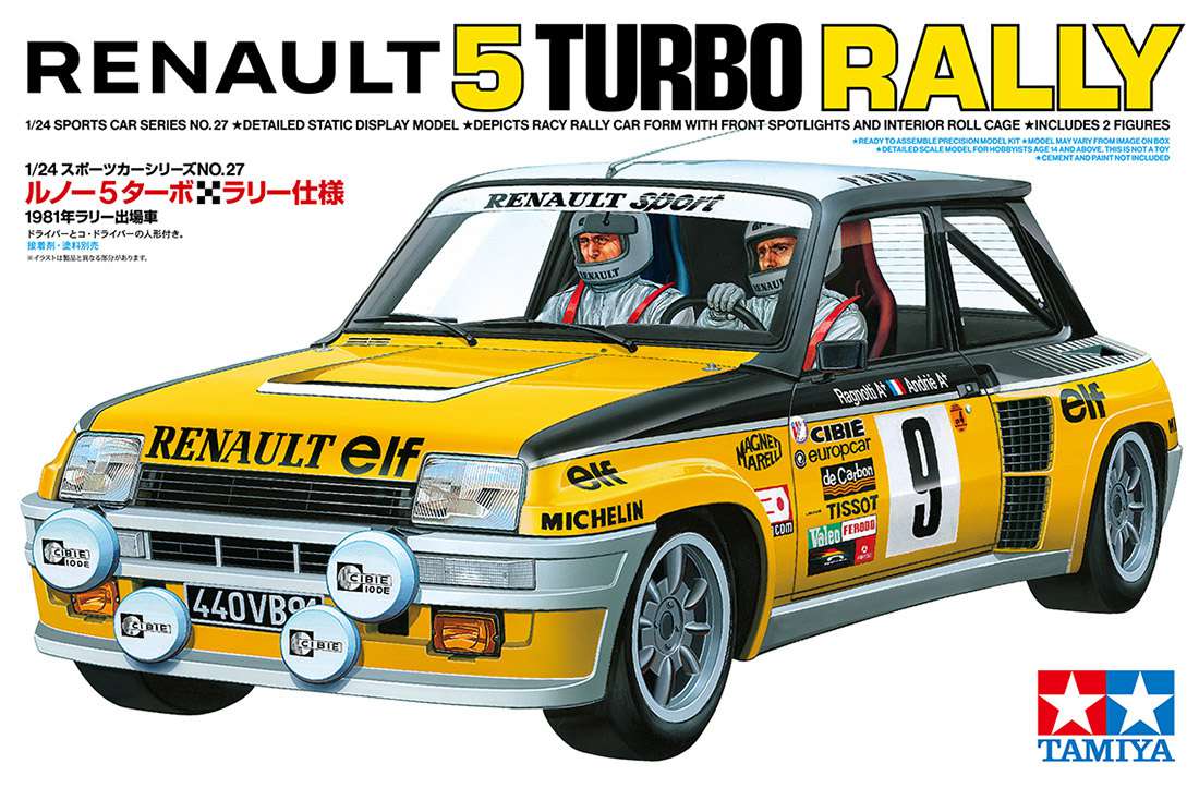 Maquette voiture Renault 5 Turbo Rally 1/24 - Tamiya 24027 - Image 6