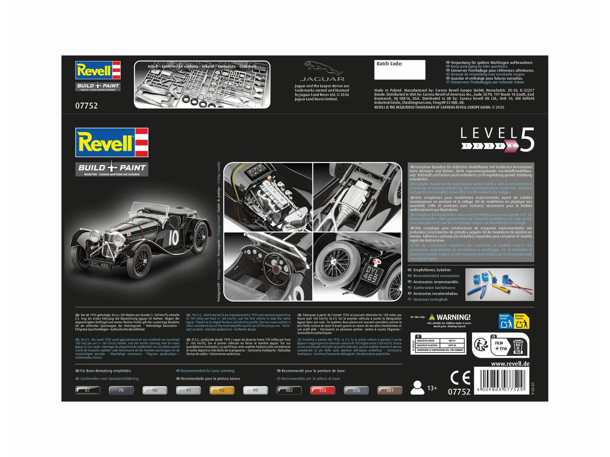 Maquette voiture Revell 07752 Jaguar SS 100 - Image 8