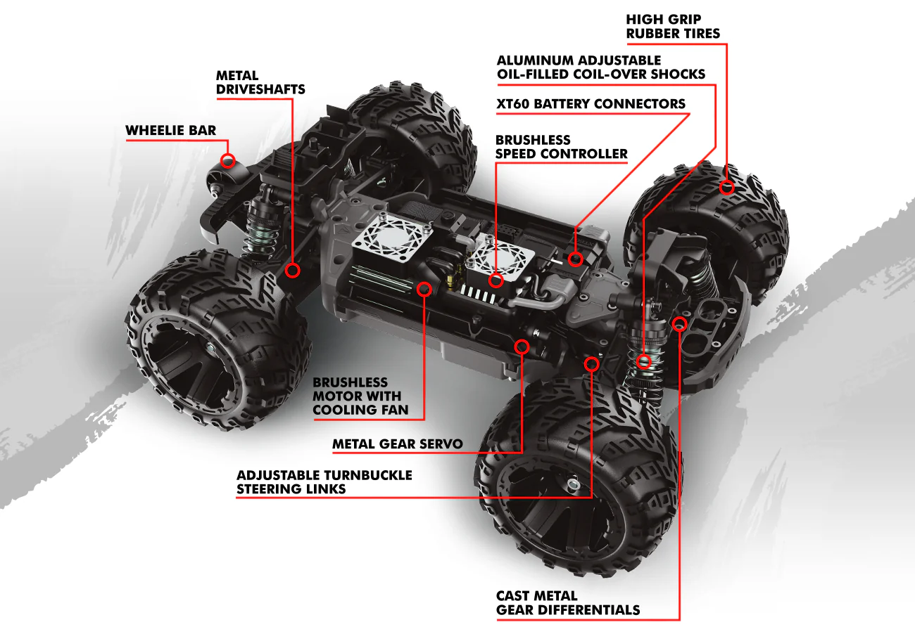 Maverick 151005 QBIT Monster truck 1/16 version brushless 60km/h - Image 5