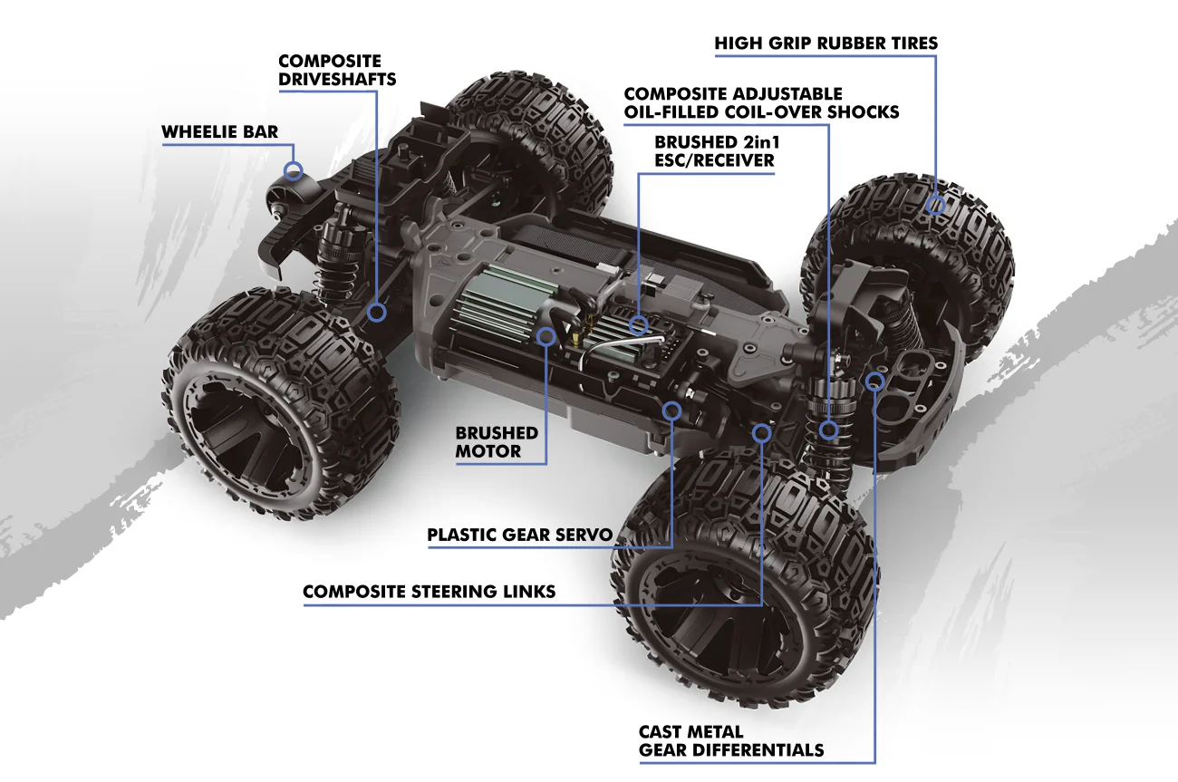 Maverick QBIT Monster truck 1/16 version charbon 151003 - Image 4