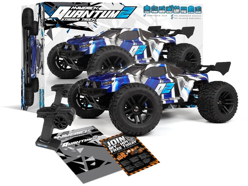 Combo Maverick RC Quantum2 XT stadium truck 1/10 bleu - MV150402 - Image 11