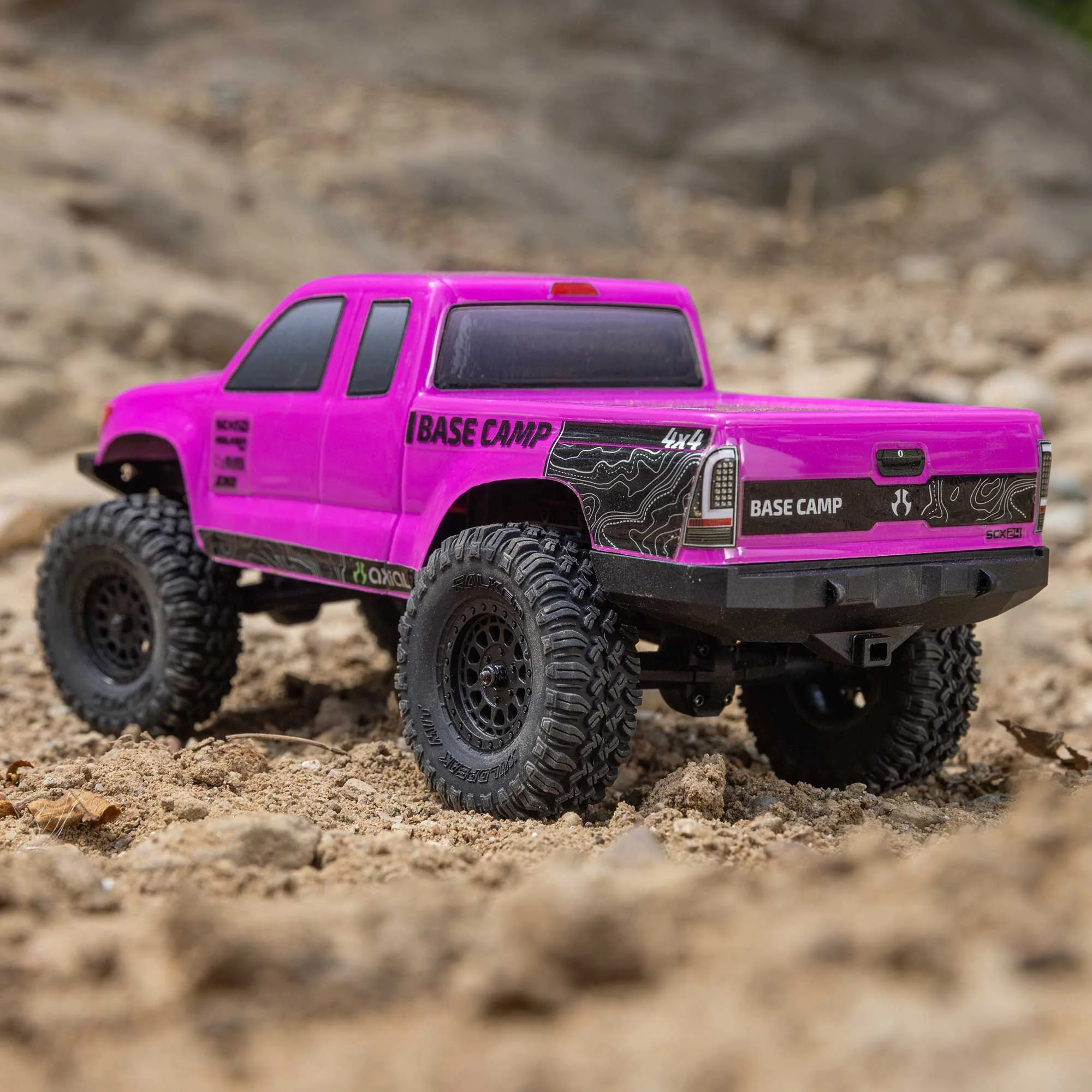 Mini rock crawler SCX24 Base Camp 4WD 1/24 charbon RTR rose - AXI-1219T3 - Image 7