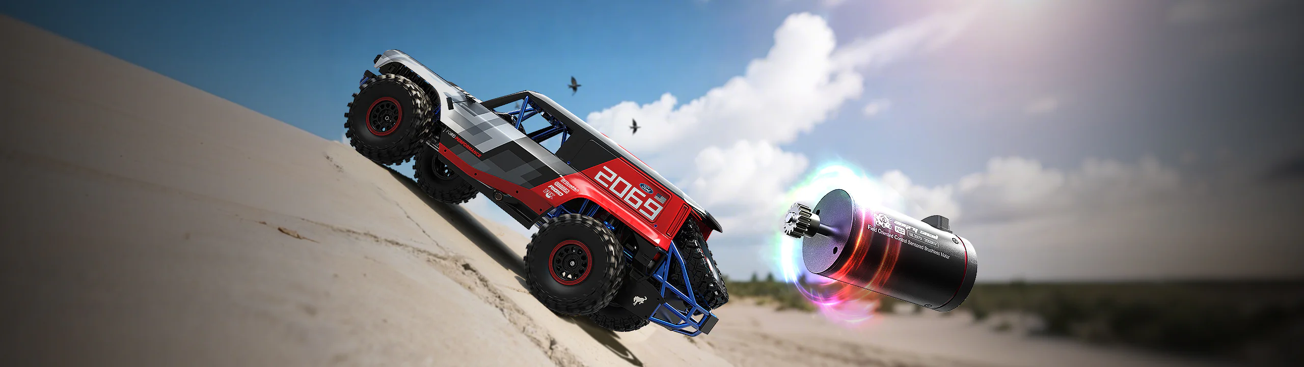 MJX Hyper GO H8P 1/8 RC Crawler Brushless Ford Bronco Baja 1000 - Image 13