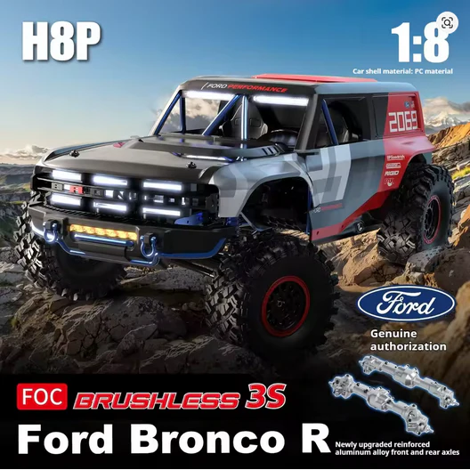 MJX Hyper GO H8P 1/8 RC Crawler Brushless Ford Bronco Baja 1000 - Image 9